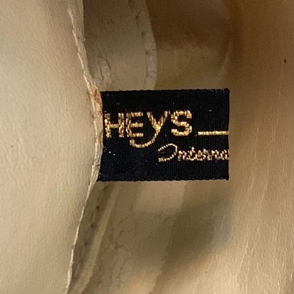 Vintage Heys Canada purse enamel metal mesh evening clutch cream gold hardware - Picture 10 of 16